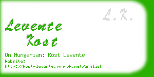 levente kost business card